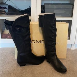 NIB Eric Michael Lola Black leather Sz 7 Boots